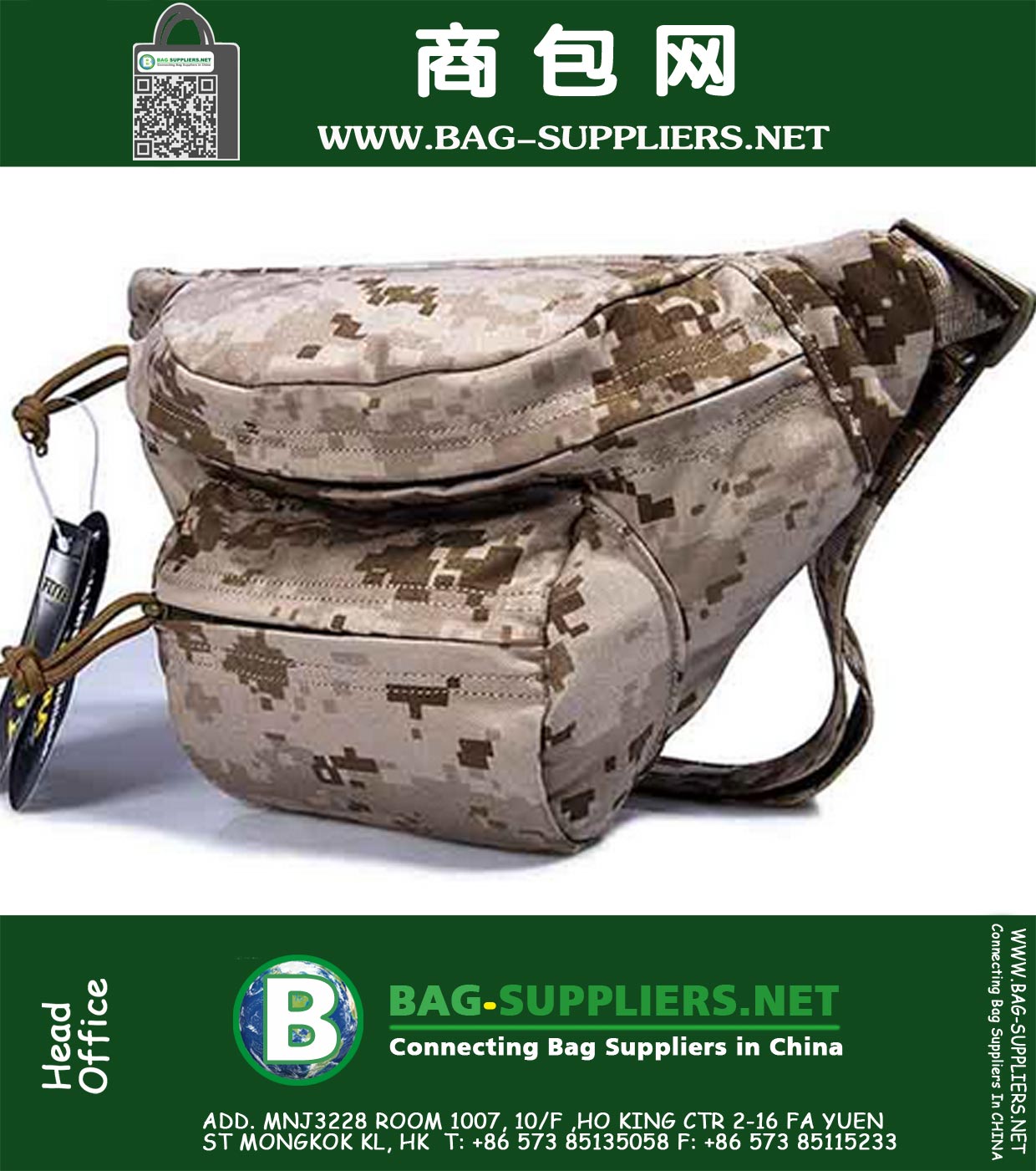 1000D Cordura Waterproof Nylon EDC Tactical Waist Bag Pack - Outdoor Sport Waistpacks Militar Cintura Belt Bag