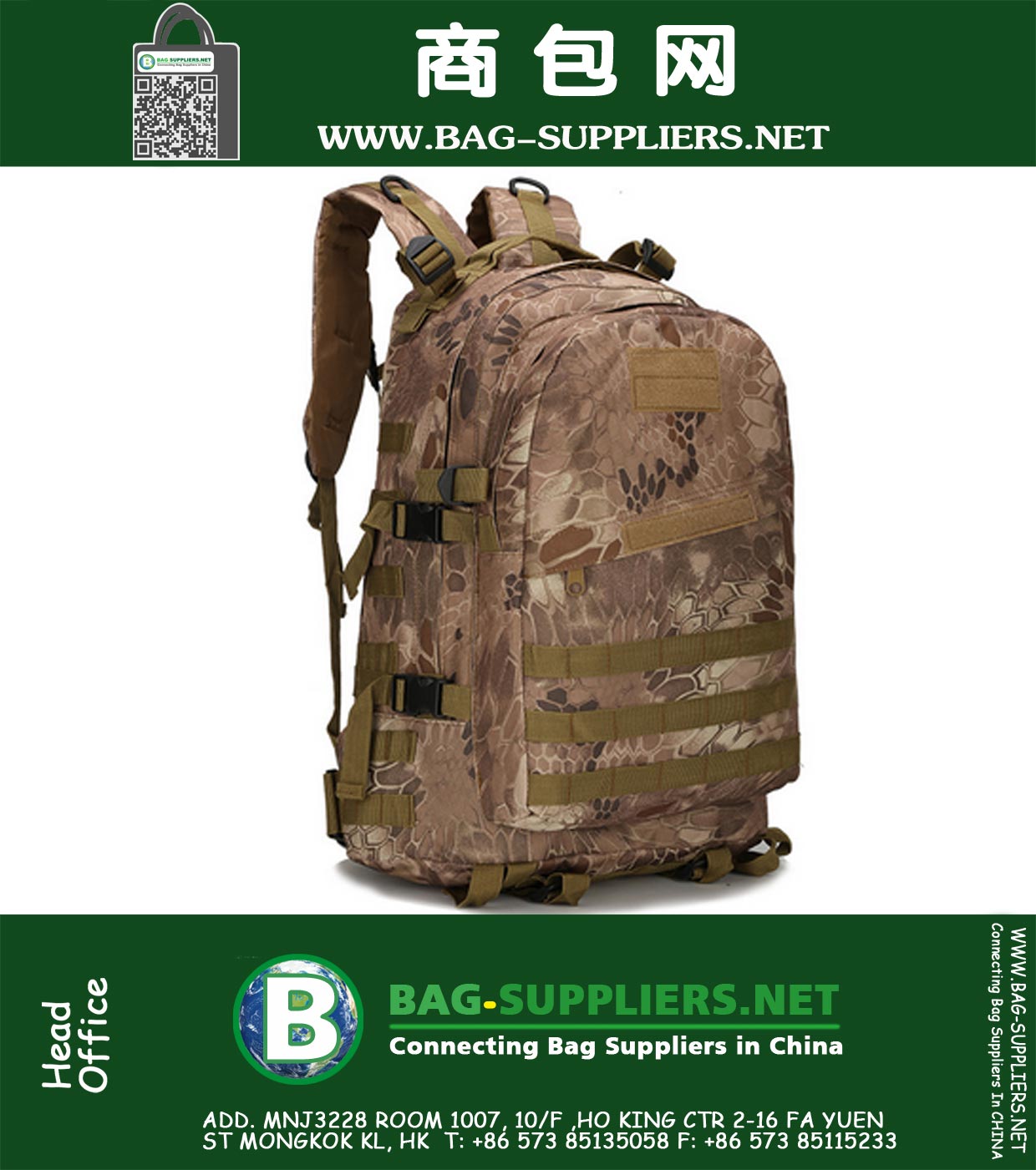 3D Military Tactical Backpack Alta qualidade ao ar livre impermeável Caminhadas Caminhadas Sacos Alta Capacidade Homens Mulheres Travel Shoulder Bag