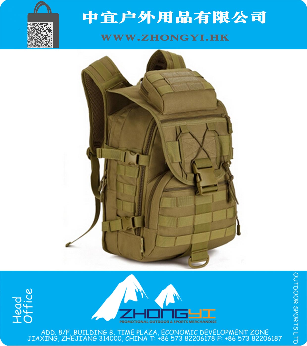 Borse da campeggio 40L, zaino impermeabile Molle militare 3P Tad Zaino tattico borsa da viaggio d'assalto per uomo cordura