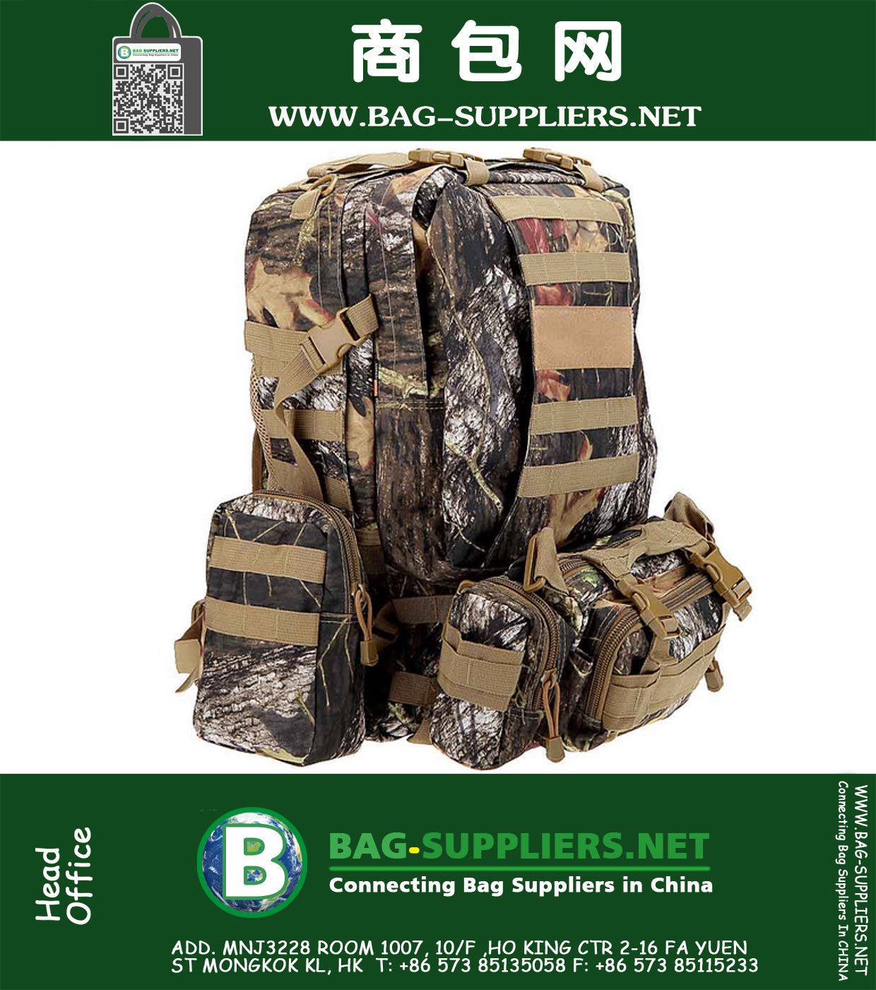 50L MOLLE mochila táctica militar al aire libre que acampa que camina el bolso que camina la mochila de los deportes