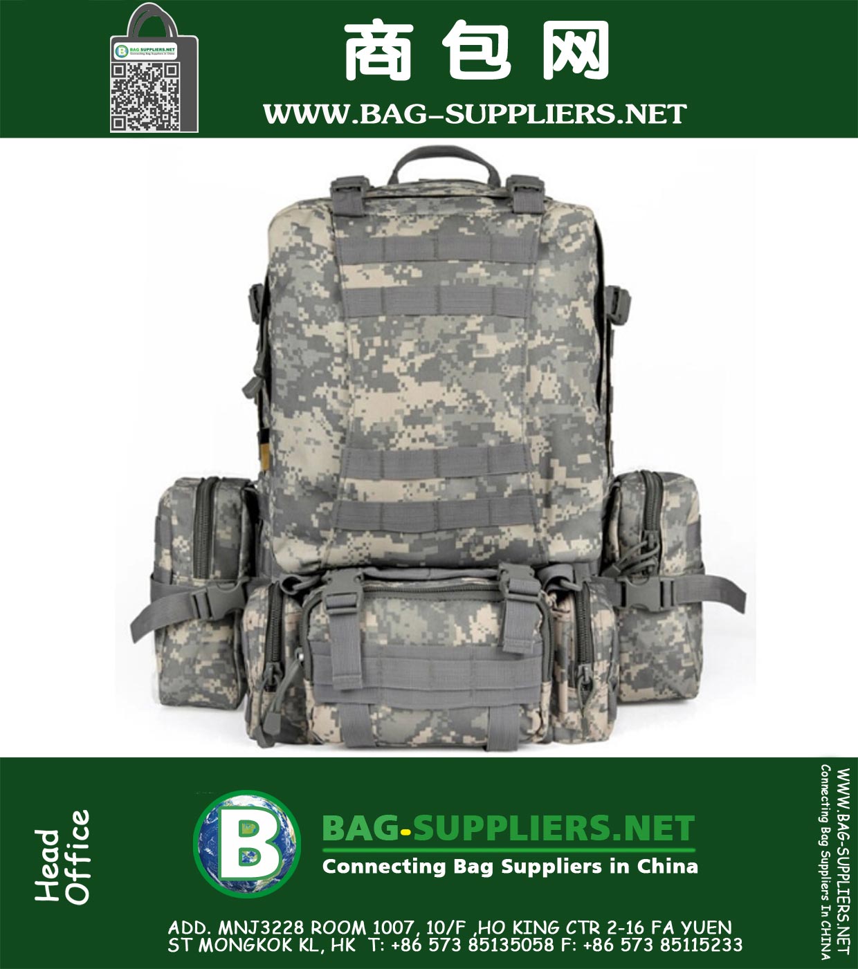 Zaino militare da campeggio 50L Molle Zaino militare da viaggio
