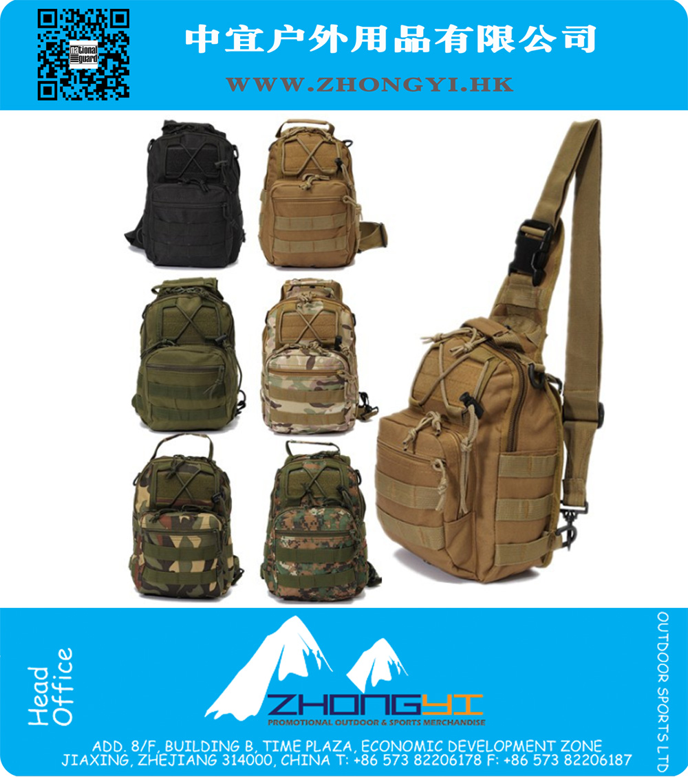 Malhagem respirável Nylon durável Ajustável Outdoor Sport Camping Caminhada Saco de ombro Mochila de viagem tática militar