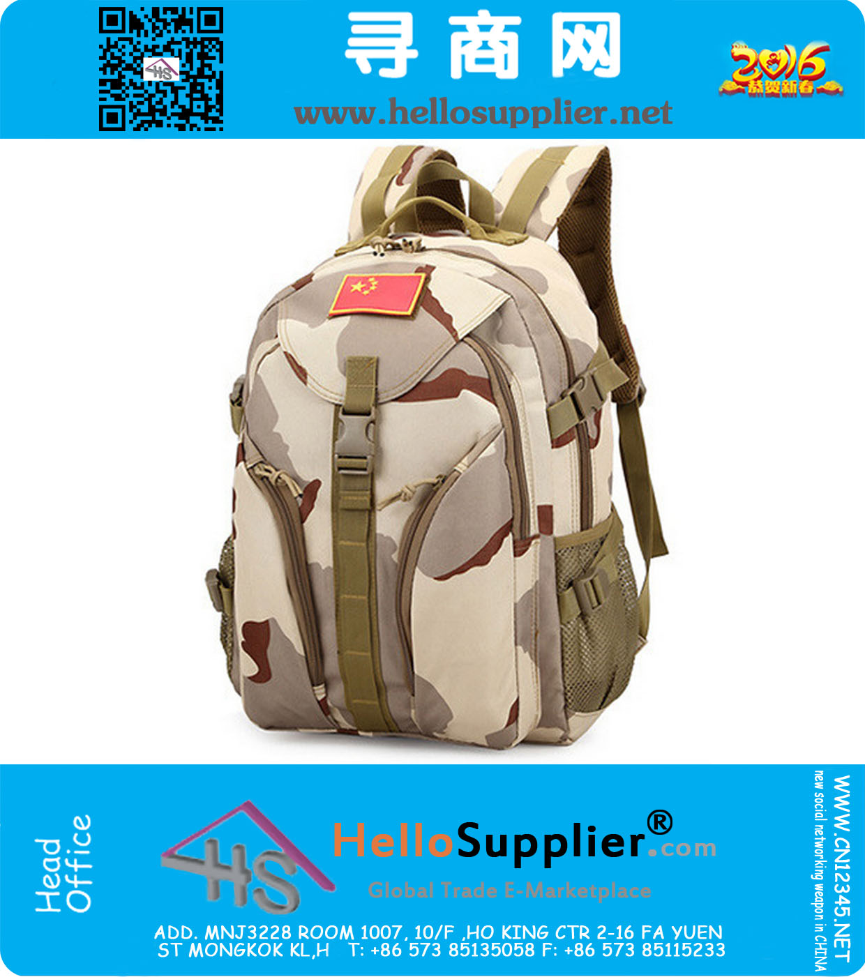 Borse da campeggio, zaino impermeabile Molle Military 3P Gym School Trekking Ripstop Woodland Tactical Gear per uomini Drop