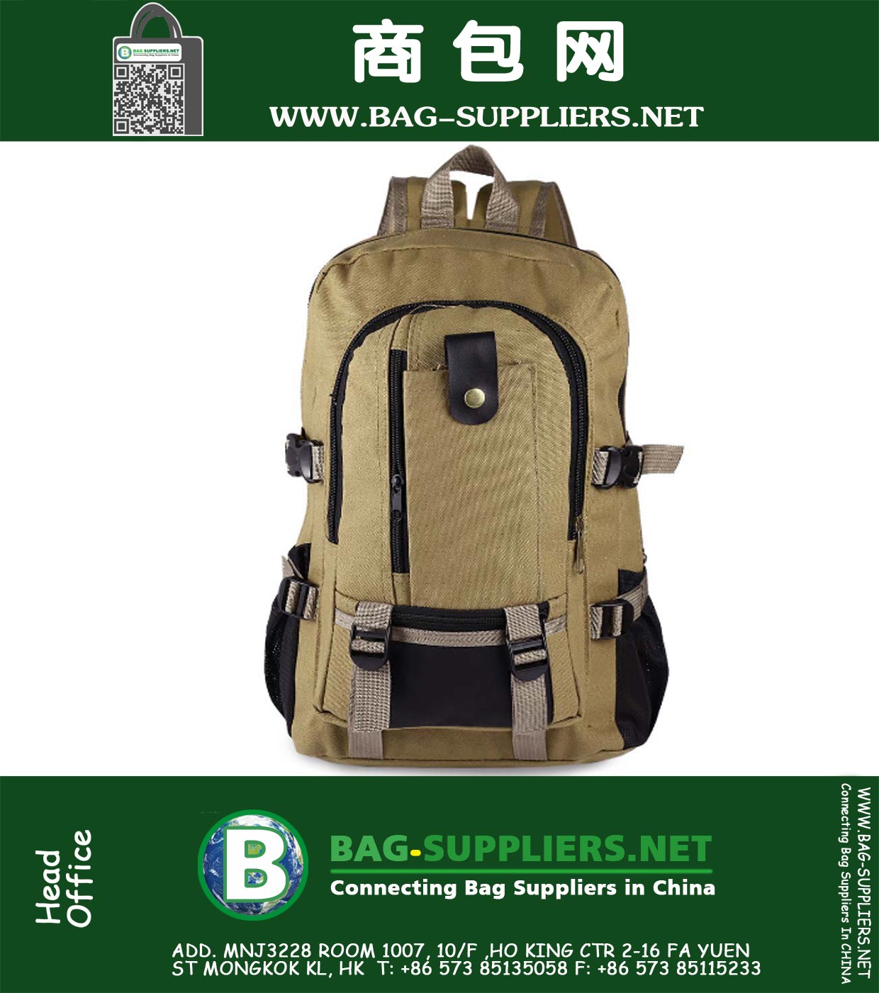 Borse da viaggio da uomo in tela da trekking Campeggio militare Outdoor Design Scuola Casual Zaino