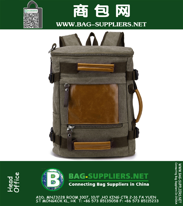 Mochila de lona de gran capacidad extra Men Women Travel / Hiking / Laptop Mochila mochilas escolares mochilas militares para el adolescente