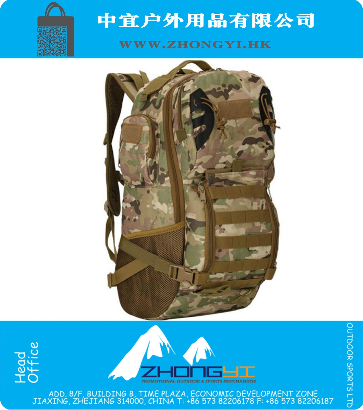 Caminhada Camping Mochila Outdoor Sport Travel Mochilas Tactical Military Backpack sacos 45L saco