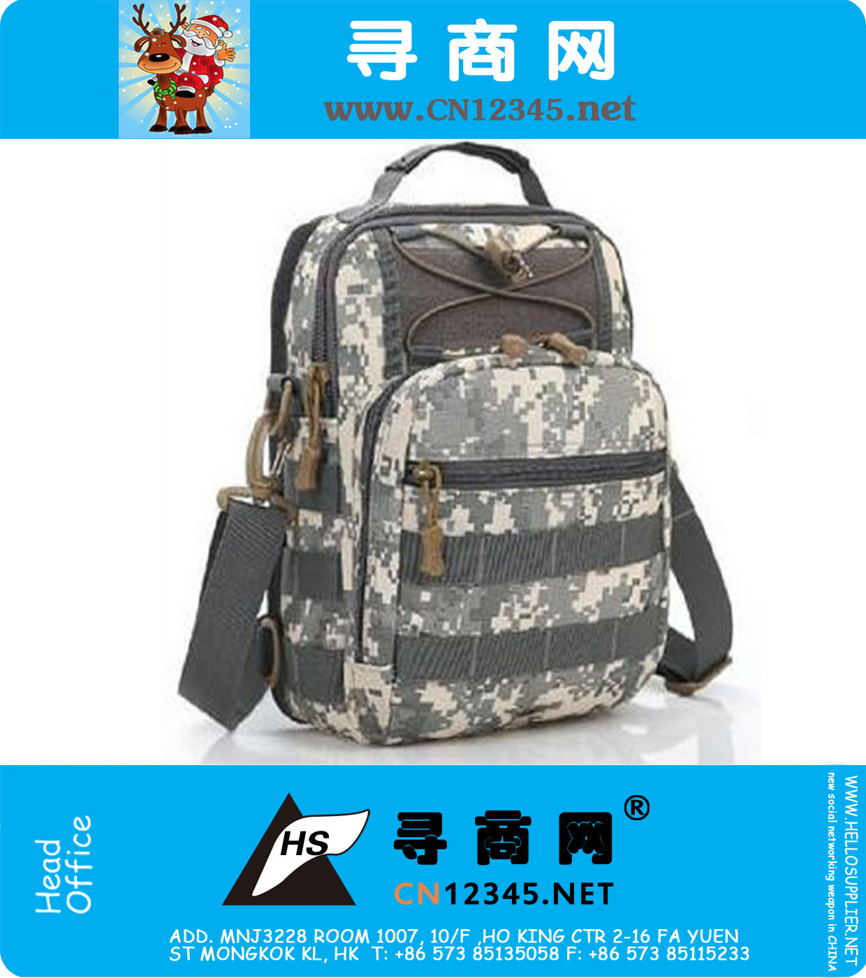 Mannen schoudertas hot populaire hoge kwaliteit 100% gloednieuwe militaire fans geschenk digitale patchwork
