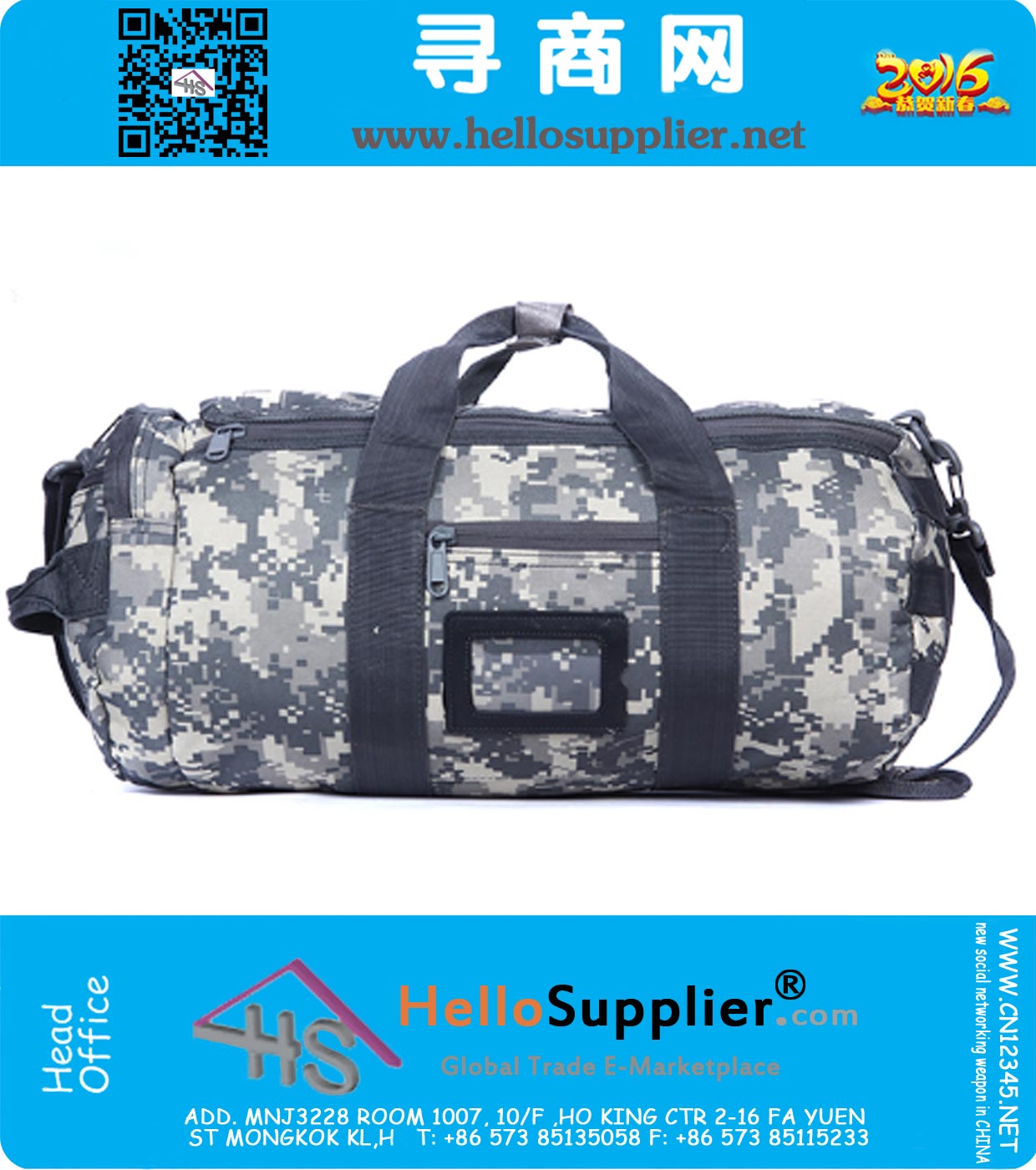 Мужчины Женщины Molle плеча Crossbody Barrel Pack Военная тактическая сумка Duffle Наружная спортивная сумка для багажаTravel