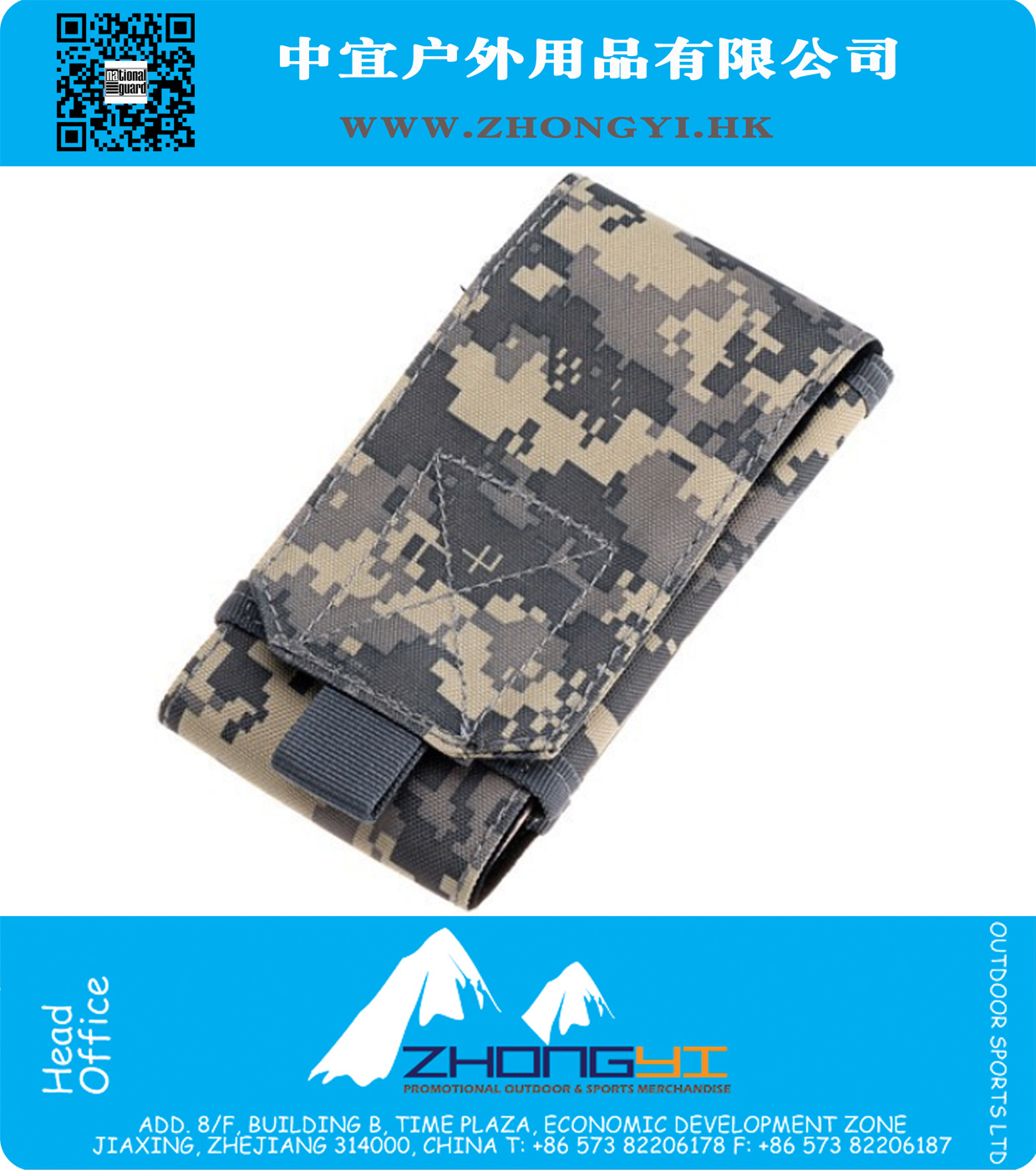 Askeri Molle Cep Telefonu Çantası Açık Army Hook Döngü Kemeri Çantası iPhone 6 için Cep Telefonu Kapak Kılıfı Samsung Galaxy S5