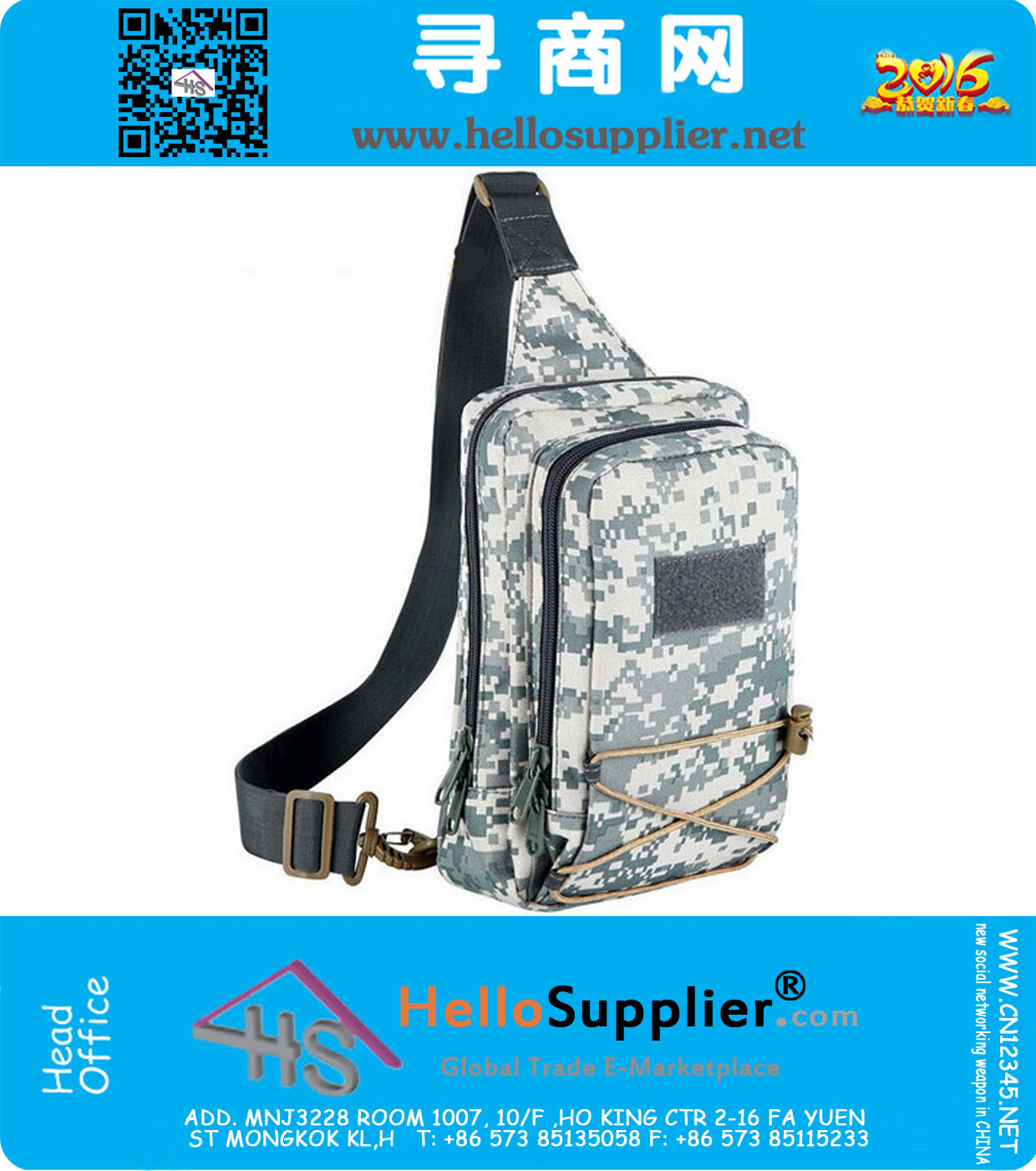Borsa a tracolla militare Uomo Outdoor Sport Trekking Arrampicata Sacca toracica Campeggio tattico Esercito Escursionismo Crossbady Bag