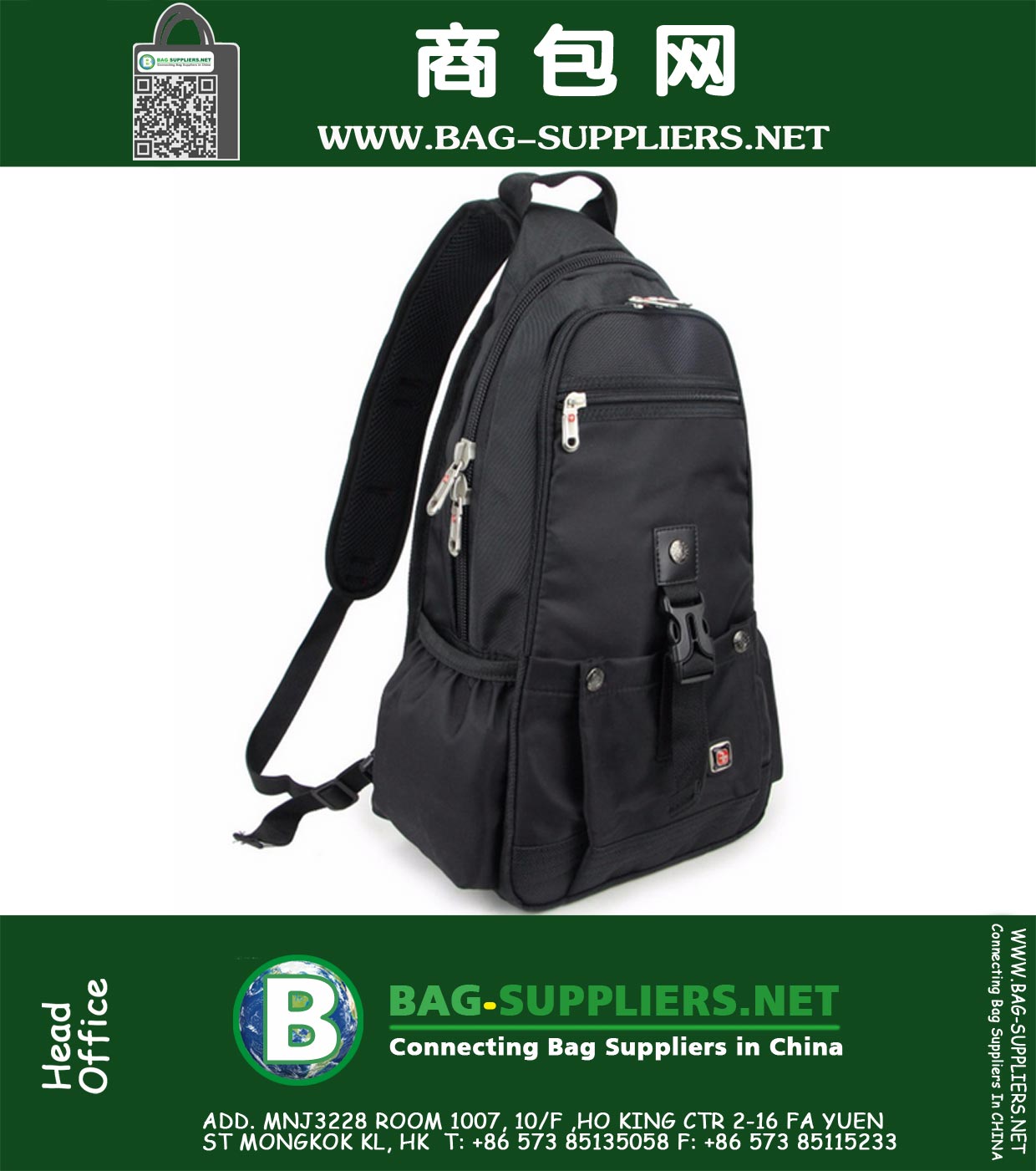 Militaire tactische Heren Zwart Sport Reizen Wandelen Camping Borsttas School Fietsen Schoudertas Laptop Sling Bag Rugzak