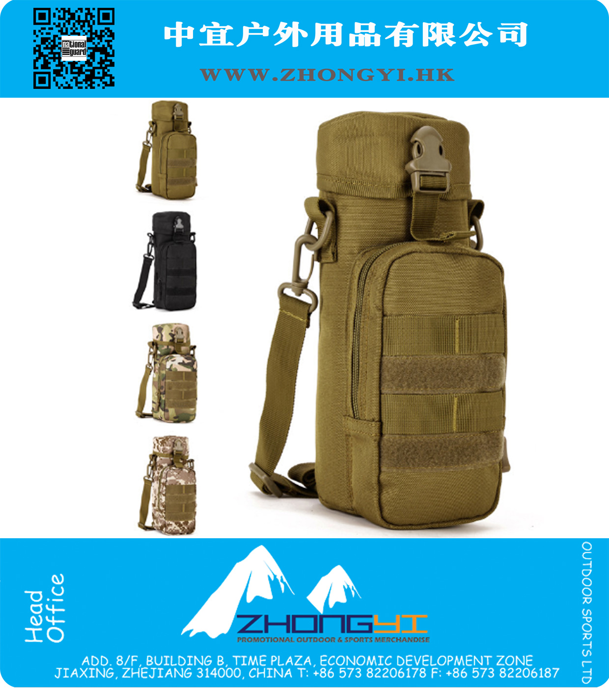 Molle Tactical Military Shoulder Strap Bag Bottle Pouch Travel Rugzakken Army Sport Nylon Waterproof Sling Single Chest Pack Bag