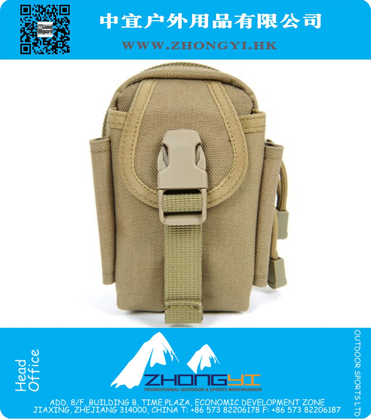 Molle Tactical Military Heuptas Multifunctioneel Waterproof Wandelen Running Outdoor Heuptas Casual etui Mobiel Heuptasje