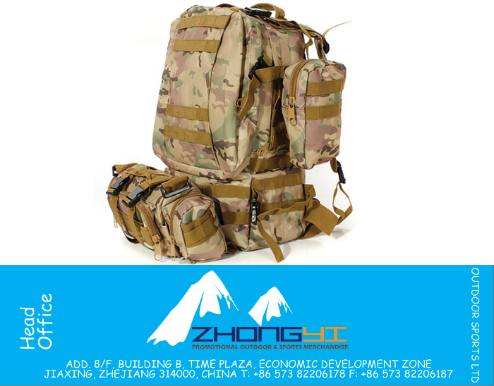 Nieuwste Nylon Mannen Militaire Tactische Molle Assault Militaire Outdoor Nylon Verstelbare Rugzakken Rugzak Camping Schoudertas