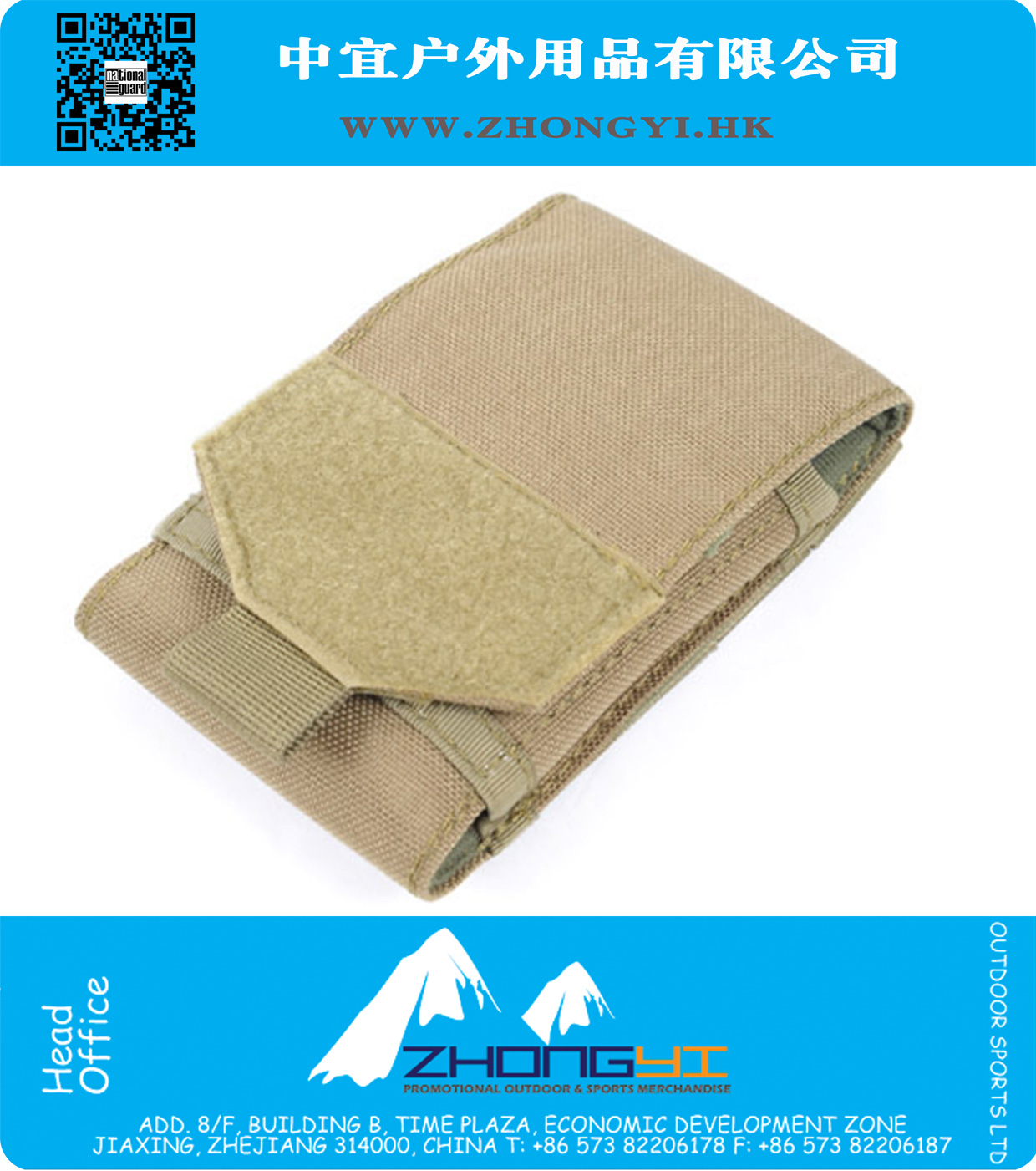 Custodia militare del sacchetto del cellulare del sacchetto del pacchetto del telefono cellulare della vita del telefono cellulare di Molle impermeabile di Thunder 1000D di nylon tattico all'aperto