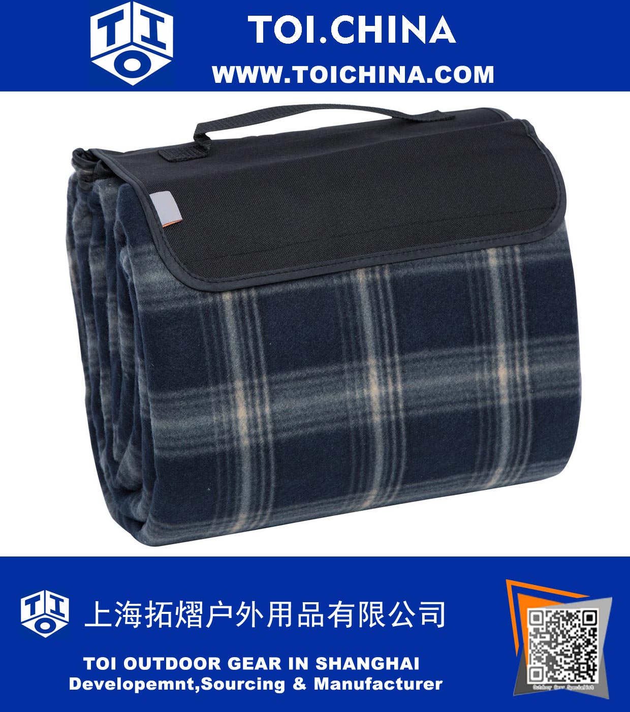 Coperta da picnic portatile Ampia stuoia da picnic resistente all'acqua pieghevole e pieghevole con una cinghia facile da trasportare per il campeggio all'aperto in spiaggia e in viaggio