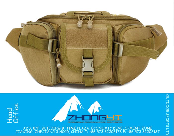 Homens Novos de alta qualidade 1000D Nylon Fanny Pack Cintura Cinto Hip Bum Bag Militar Tactical Viagem Caminhadas Equitação Sling Chest Waterproof