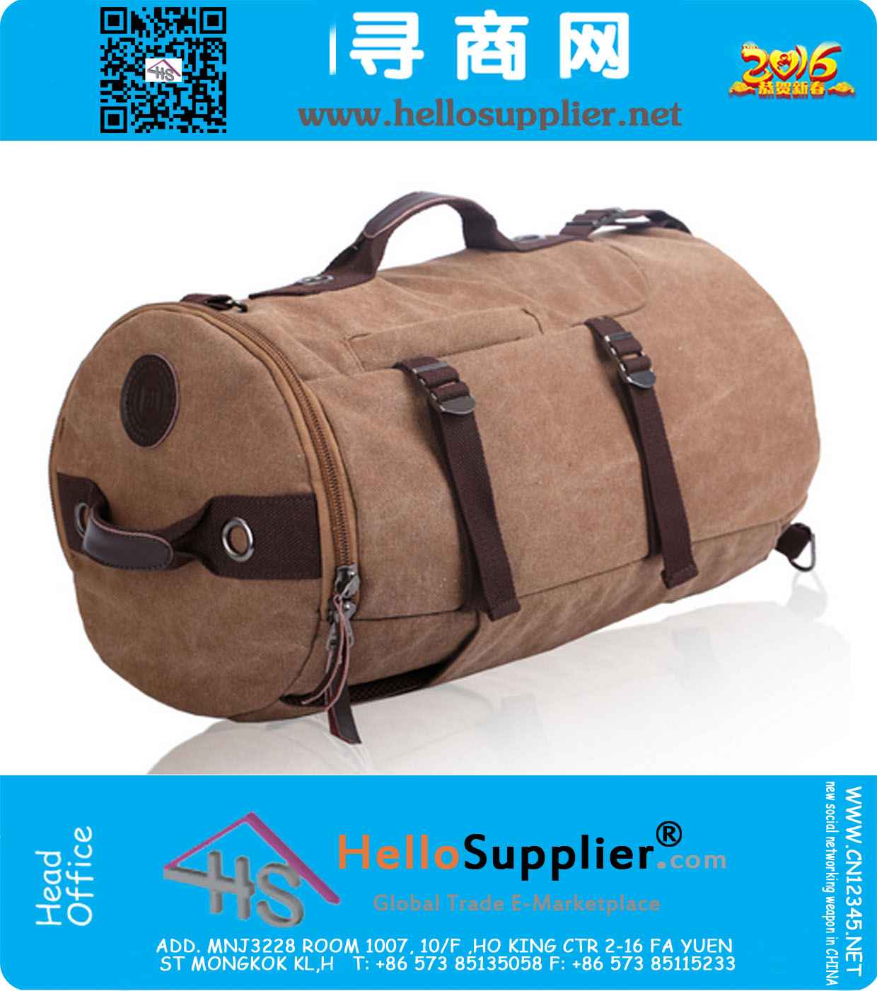 Vintage Large Capacity Canvas Sacos de viagem Bagagem Sport Bag Men Military Duffle Bags para Male Malas Para Viagem Coffee