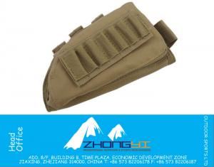 Tactische Militaire Pouch Holder w / Cheek Leather Pad magazine Molle tas voor jacht airsoft Rifle gun