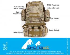 Nieuwste Nylon Mannen Militaire Tactische Molle Assault Militaire Outdoor Nylon Verstelbare Rugzakken Rugzak Camping Schoudertas