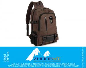 Mannelijke mode casual canvas rugzak middelbare schooltas reistas grote capaciteit rugzak