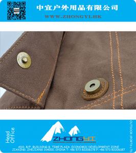 Mode Heren Vintage Canvas Lederen Messenger Militaire Schouder School Boekentas Satchel