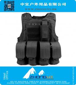 Verstelbare Jacht Tactische Militaire Airsoft Molle Tactische Aanval Plaat Carrier Vest Met Pouches Pistool Pistol Holster