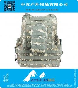 Verstelbare Jacht Tactische Militaire Airsoft Molle Tactische Aanval Plaat Carrier Vest Met Pouches Pistool Pistol Holster