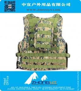 Verstelbare Jacht Tactische Militaire Airsoft Molle Tactische Aanval Plaat Carrier Vest Met Pouches Pistool Pistol Holster