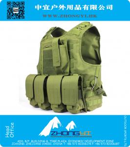 Verstelbare Jacht Tactische Militaire Airsoft Molle Tactische Aanval Plaat Carrier Vest Met Pouches Pistool Pistol Holster