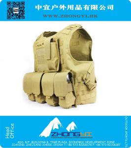 Verstelbare Jacht Tactische Militaire Airsoft Molle Tactische Aanval Plaat Carrier Vest Met Pouches Pistool Pistol Holster