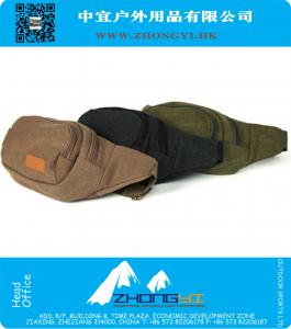 Hoge kwaliteit canvas militaire fanny heuptassen voor mannen geld heuptas sport wandelen tactische etui