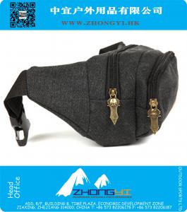 Hoge kwaliteit canvas militaire fanny heuptassen voor mannen geld heuptas sport wandelen tactische etui