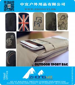 Sport portemonnee mobiele telefoon tas Outdoor leger beschermhoes voor Multi-telefoon Model haaklus riem Pouch Holster Bag 3 Pocket