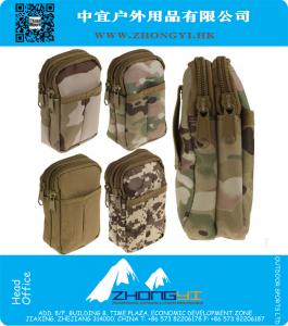 Militaire Tactische Army War Game Mini tas Dubbele rits Telefoon Case Pouch Outdoor Sport