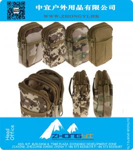 Militaire Tactische Army War Game Mini tas Dubbele rits Telefoon Case Pouch Outdoor Sport