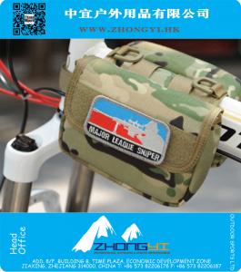 Fiets koerier messenger bag Fietstas Voorframe Hoofd Pijp Driehoek Frame Tas Pouch Boodschappentas Militaire US leger Zadeltas