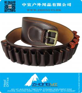 23 Ronde 12 Gauge Bandolier Bandoleer Pistool Shell Houder Riem Lederen Verstelbare Jacht Gun Accessoires