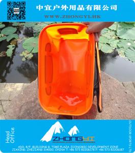 Grote capaciteit vouwen groen blauw oranje Live vis EVA Plastic vissen emmer watertank met handvat vissen zakken