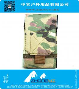 Militaire leger Combat Camo Velcro Pouch DPM tas Belt Loop Cover Case Holster voor LG Mobile Smart Phone 4-4.4