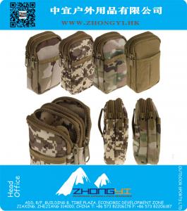 Militaire Tactische Army War Game Mini tas Dubbele rits Telefoon Case Pouch Outdoor Sport