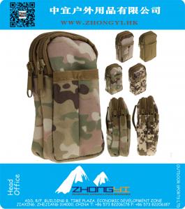 Militaire Tactische Army War Game Mini tas Dubbele rits Telefoon Case Pouch Outdoor Sport