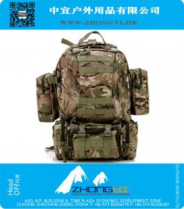Solid Nylon Antihechtende Outdoor 60L Sport Klimmen Camping Wandelen gecombineerde Trekking Molle reistassen Militaire Tactische Rugzak