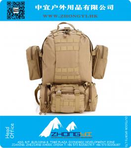 Solid Nylon Antihechtende Outdoor 60L Sport Klimmen Camping Wandelen gecombineerde Trekking Molle reistassen Militaire Tactische Rugzak
