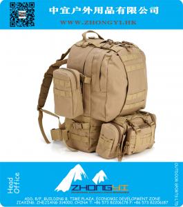 Solid Nylon Antihechtende Outdoor 60L Sport Klimmen Camping Wandelen gecombineerde Trekking Molle reistassen Militaire Tactische Rugzak