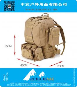 Solid Nylon Antihechtende Outdoor 60L Sport Klimmen Camping Wandelen gecombineerde Trekking Molle reistassen Militaire Tactische Rugzak
