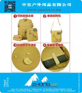 Outdoor Pack Verwijderbare combinatie tactische rugzak Militaire Camo waterdichte tas