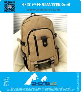 Mens Buitensporten Leisure Bag Canvas Militaire Laptop Grote Capaciteit Rugzak Schoudertassen Schooltas voor Tiener