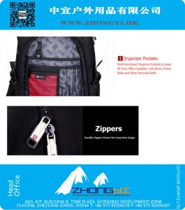 Zwarte Zakelijke Rugzak Mannelijk Zwitsers Militair 15.6 Computertas Mochila masculino Orthopedische Rugzak