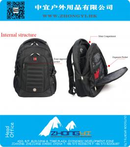 Zwarte Zakelijke Rugzak Mannelijk Zwitsers Militair 15.6 Computertas Mochila masculino Orthopedische Rugzak